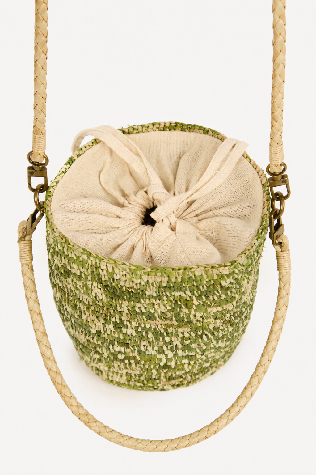 Kely Mini Raffia Bucket Bag