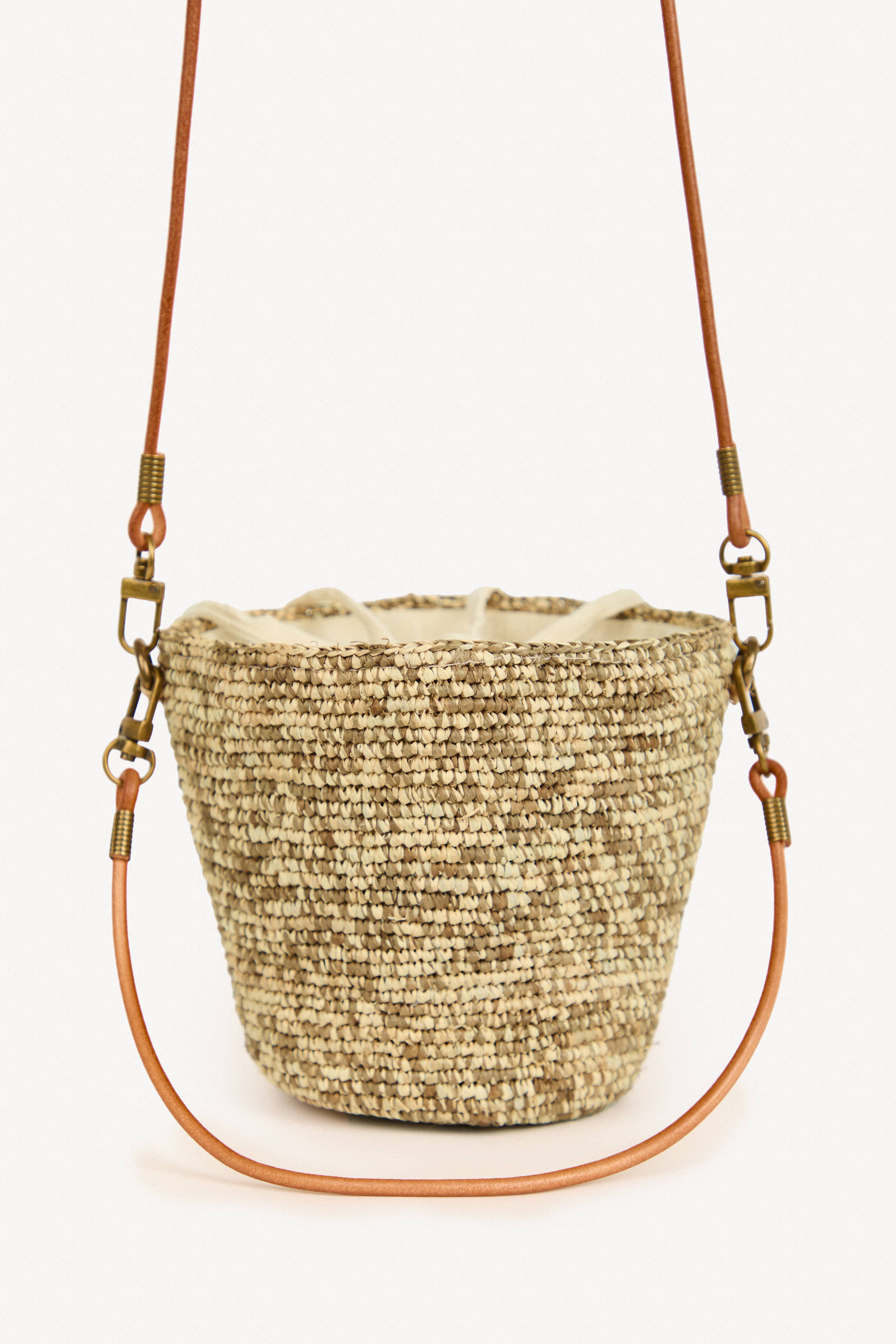 Kely Mini Raffia Bucket Bag