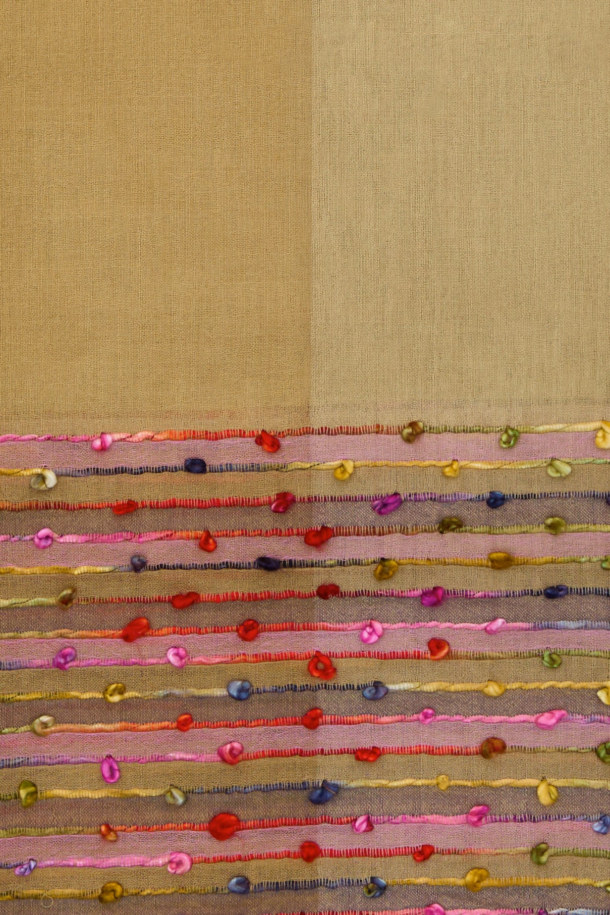 Nude handcrafted scarf