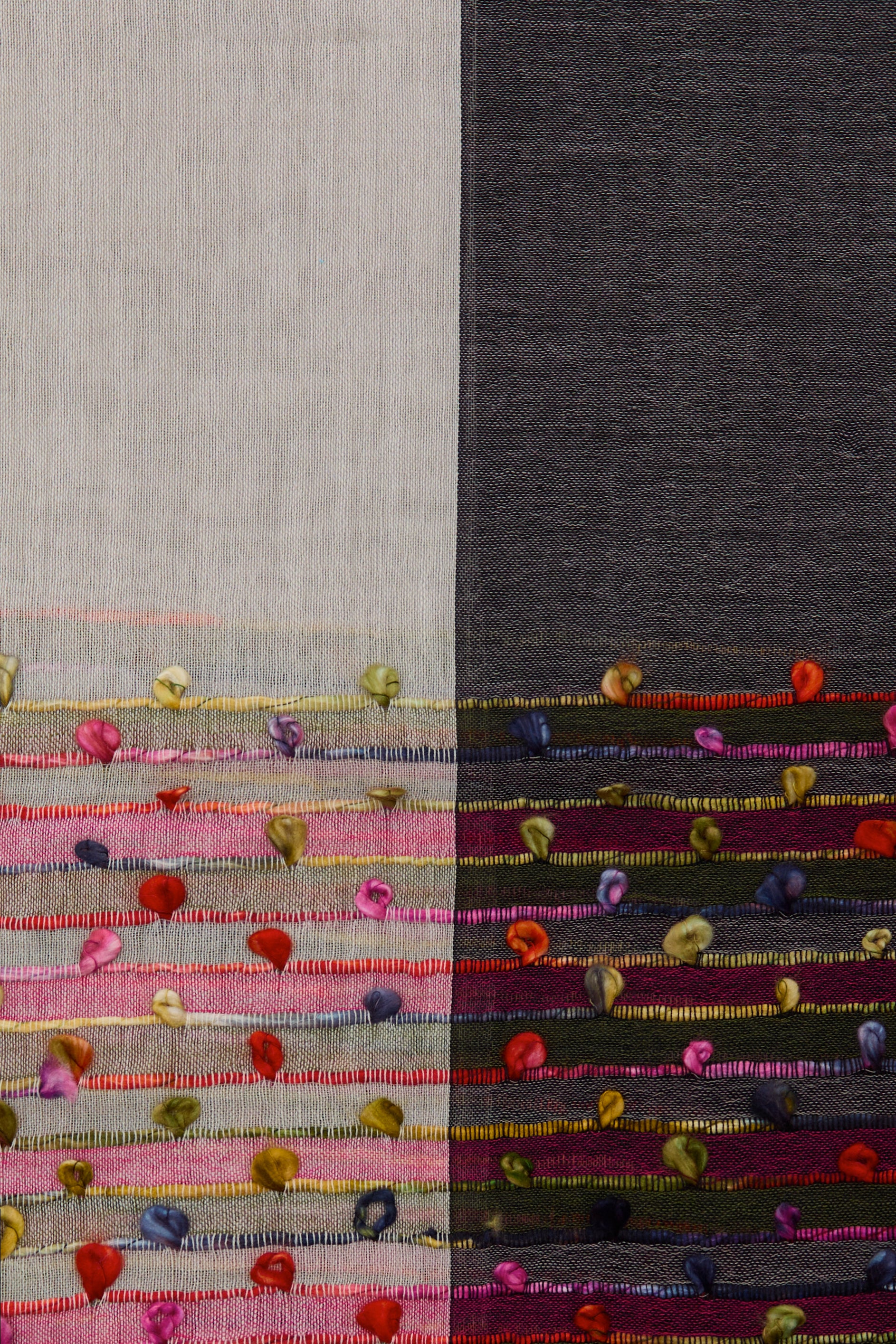 Grey handcrafted scarf