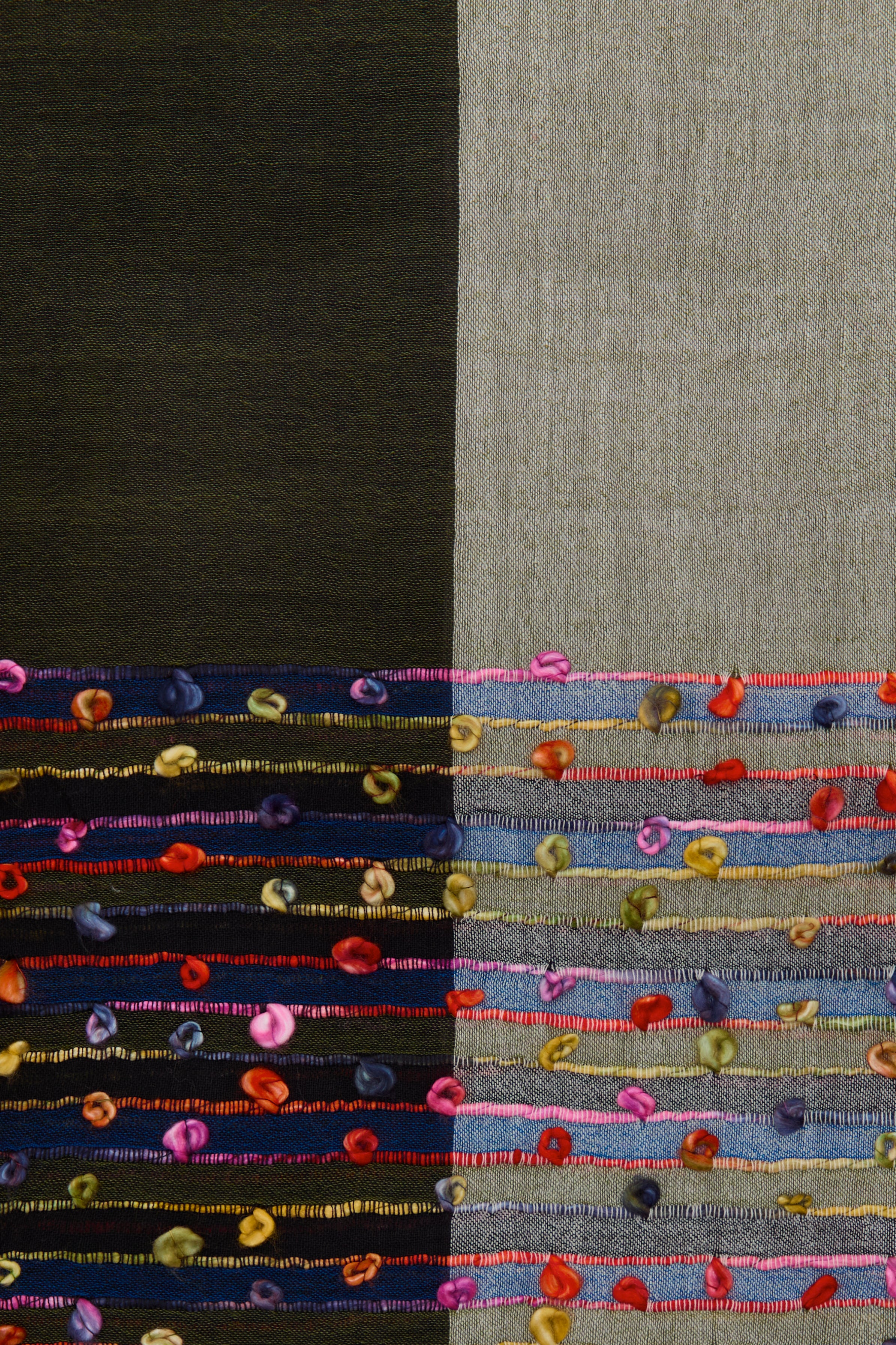 Grey handcrafted scarf