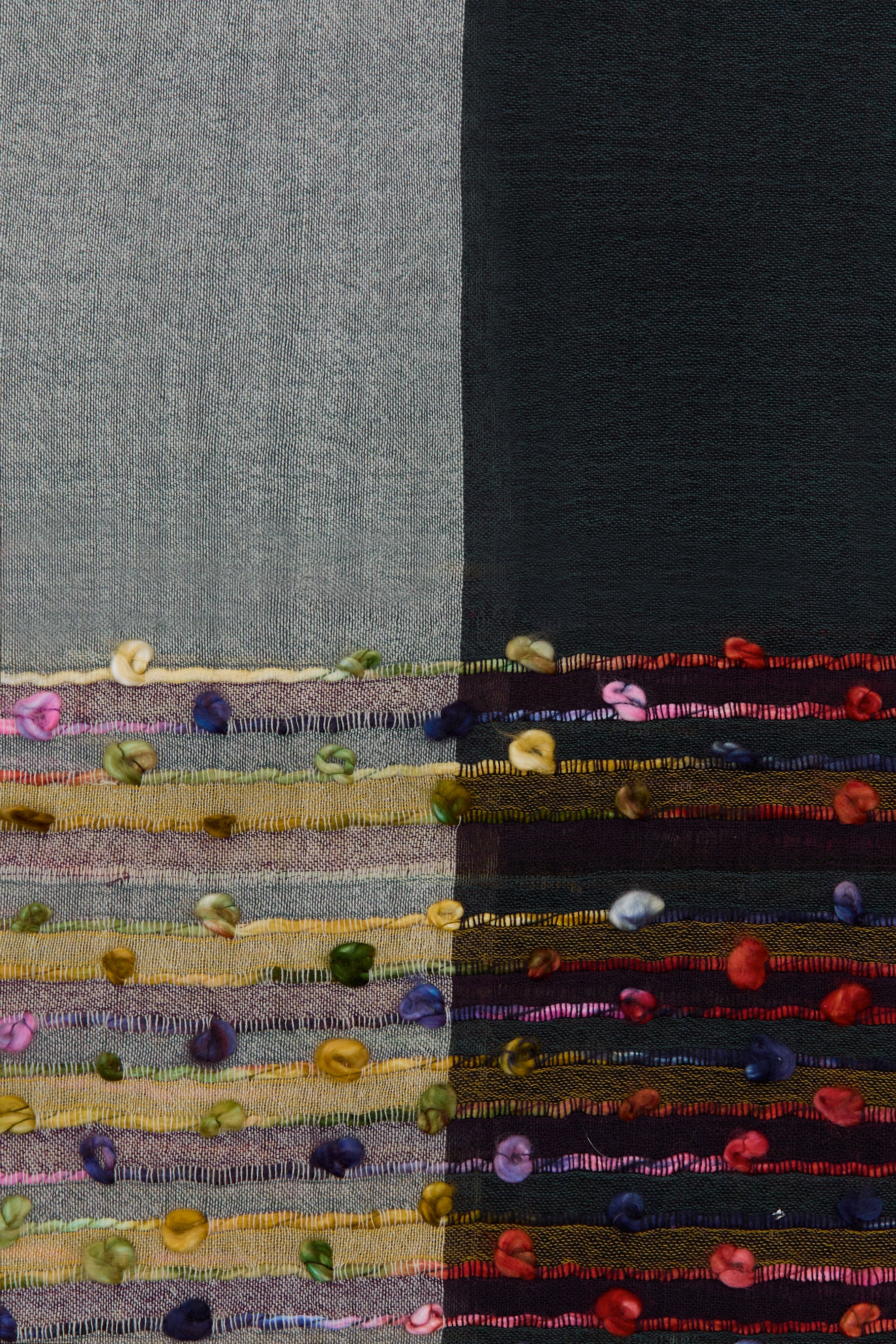 Grey handcrafted scarf