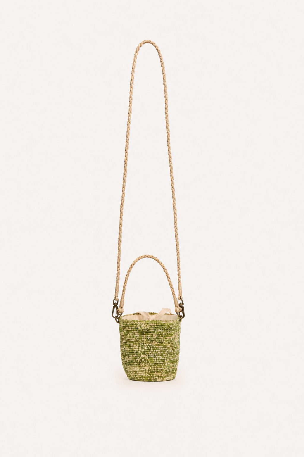 Kely Mini Raffia Bucket Bag