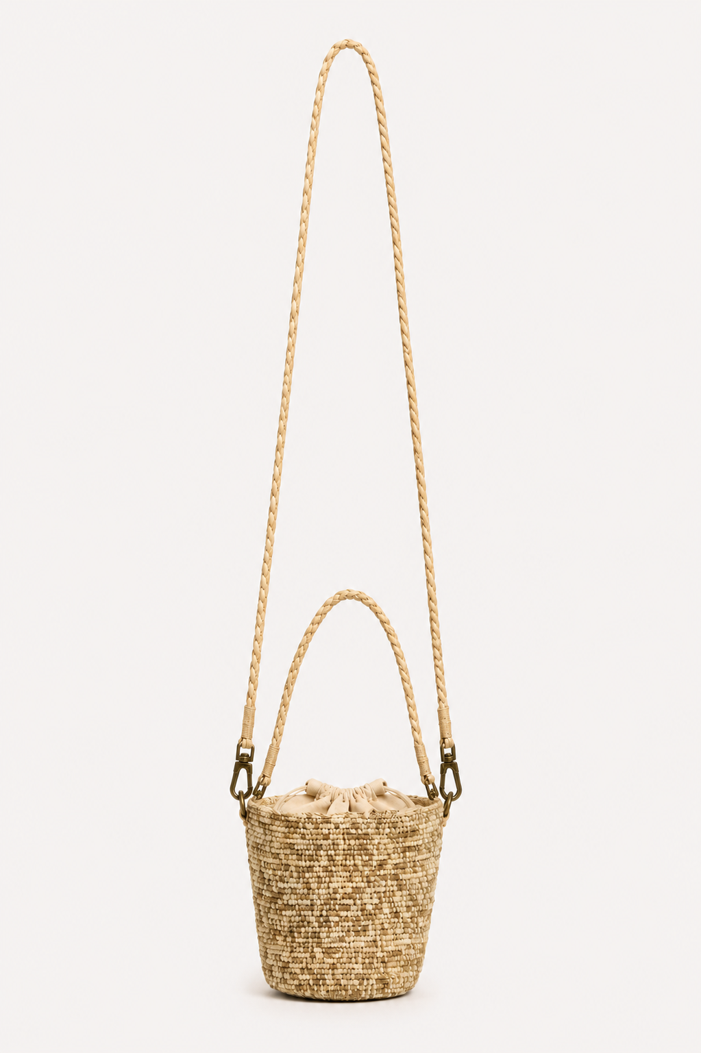 Kely Mini Raffia Bucket Bag