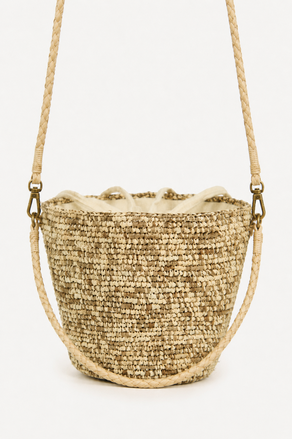 Kely Mini Raffia Bucket Bag