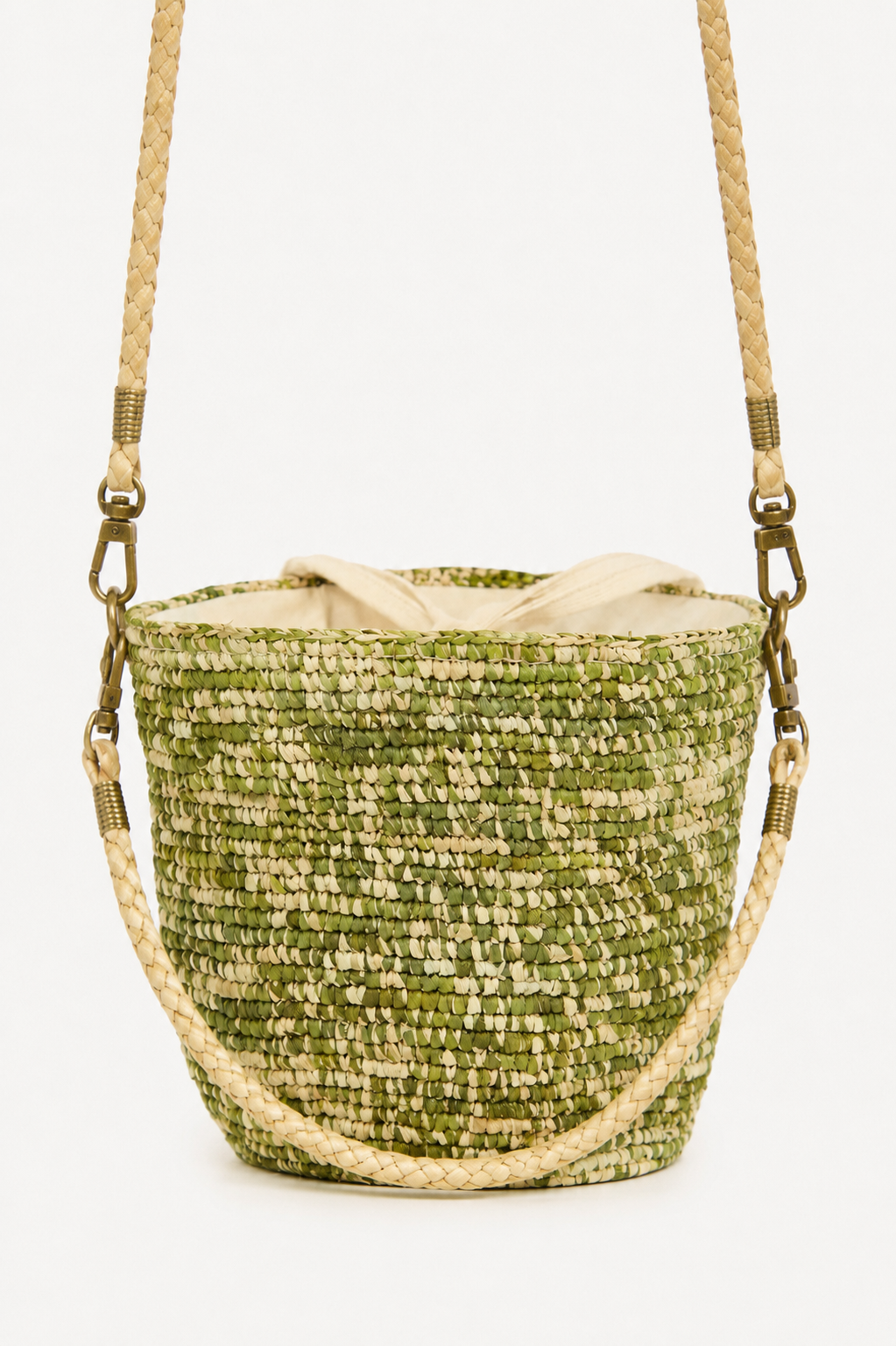 Kely Mini Raffia Bucket Bag