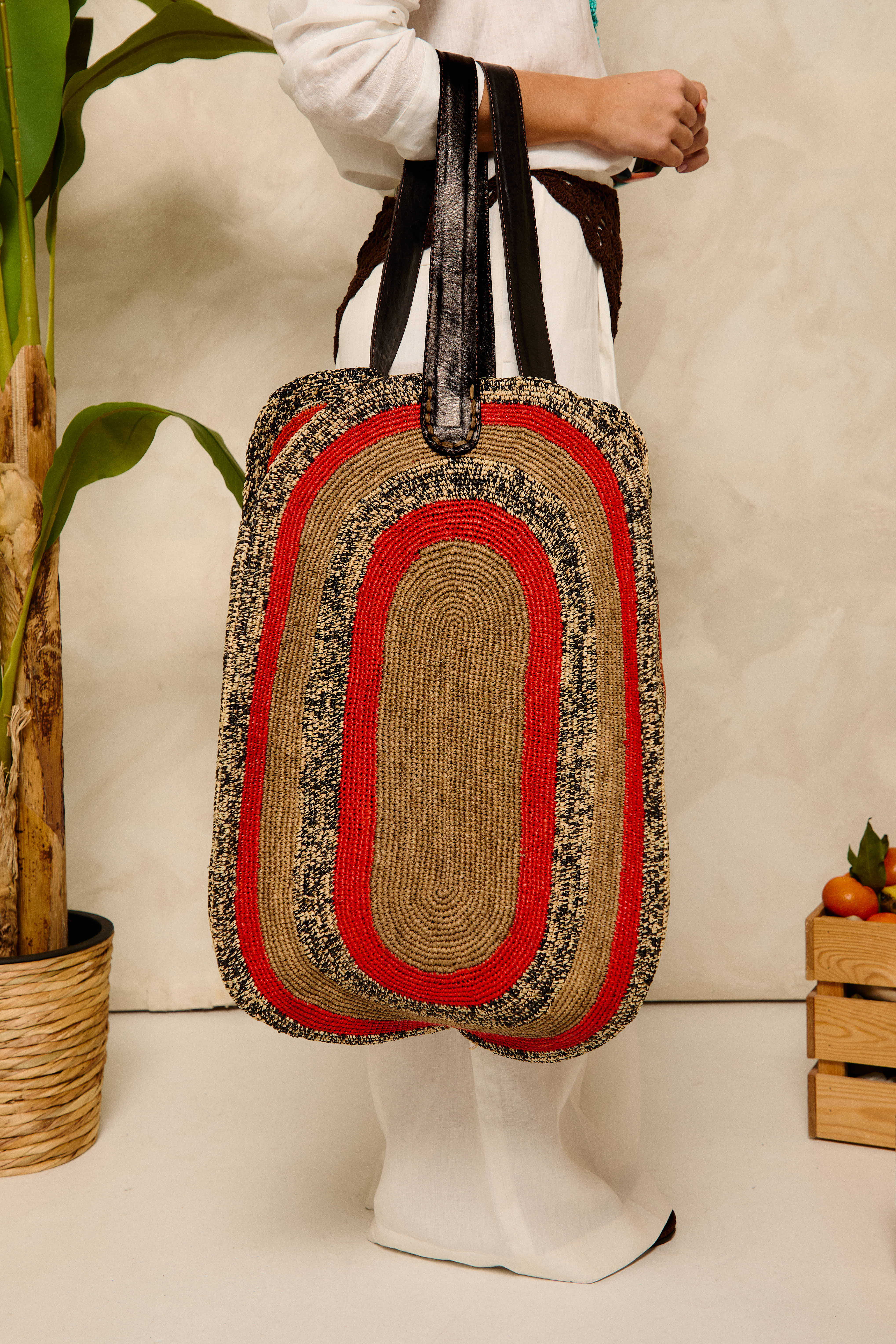 Lalana Maxi Raffia Tote Bag