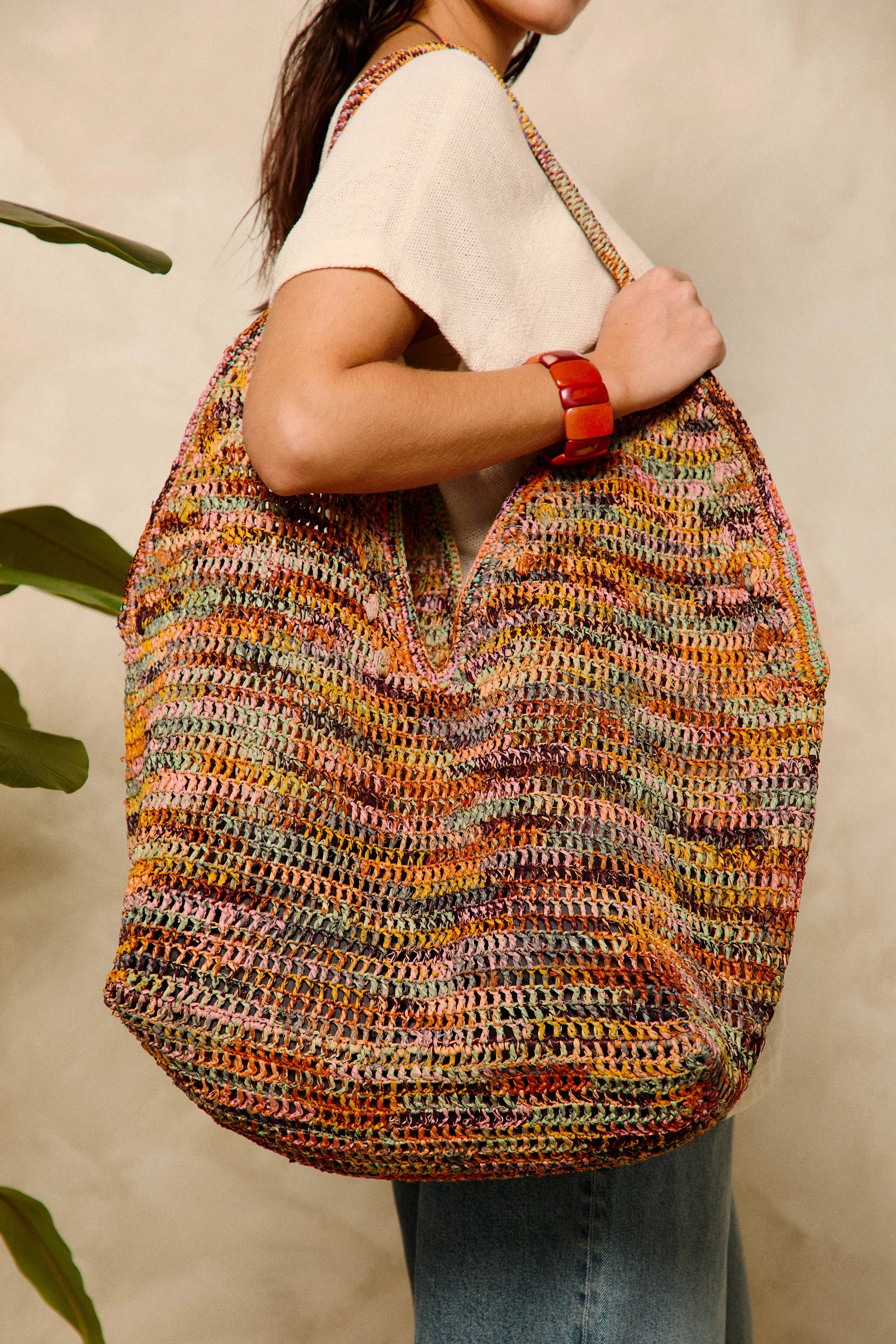 Bolso Tote Maxi de Rafia Lina
