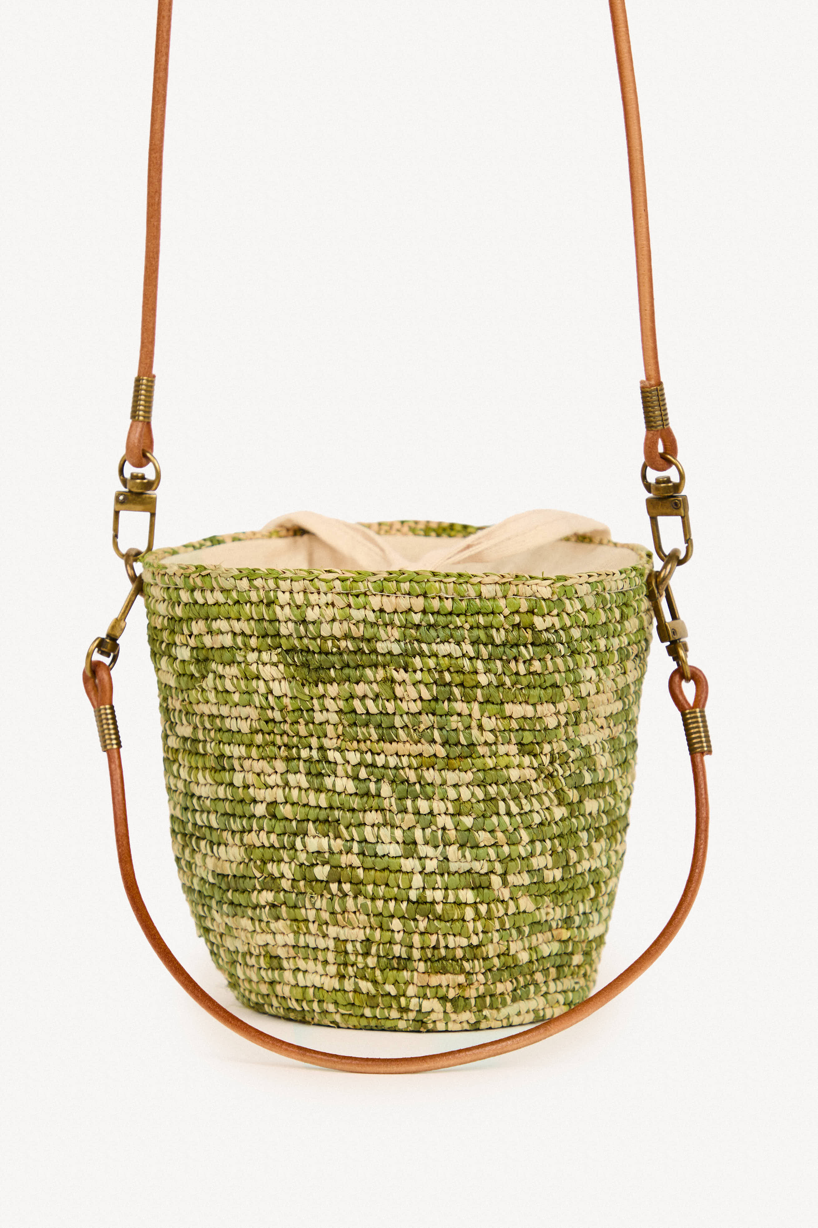Kely Mini Raffia Bucket Bag