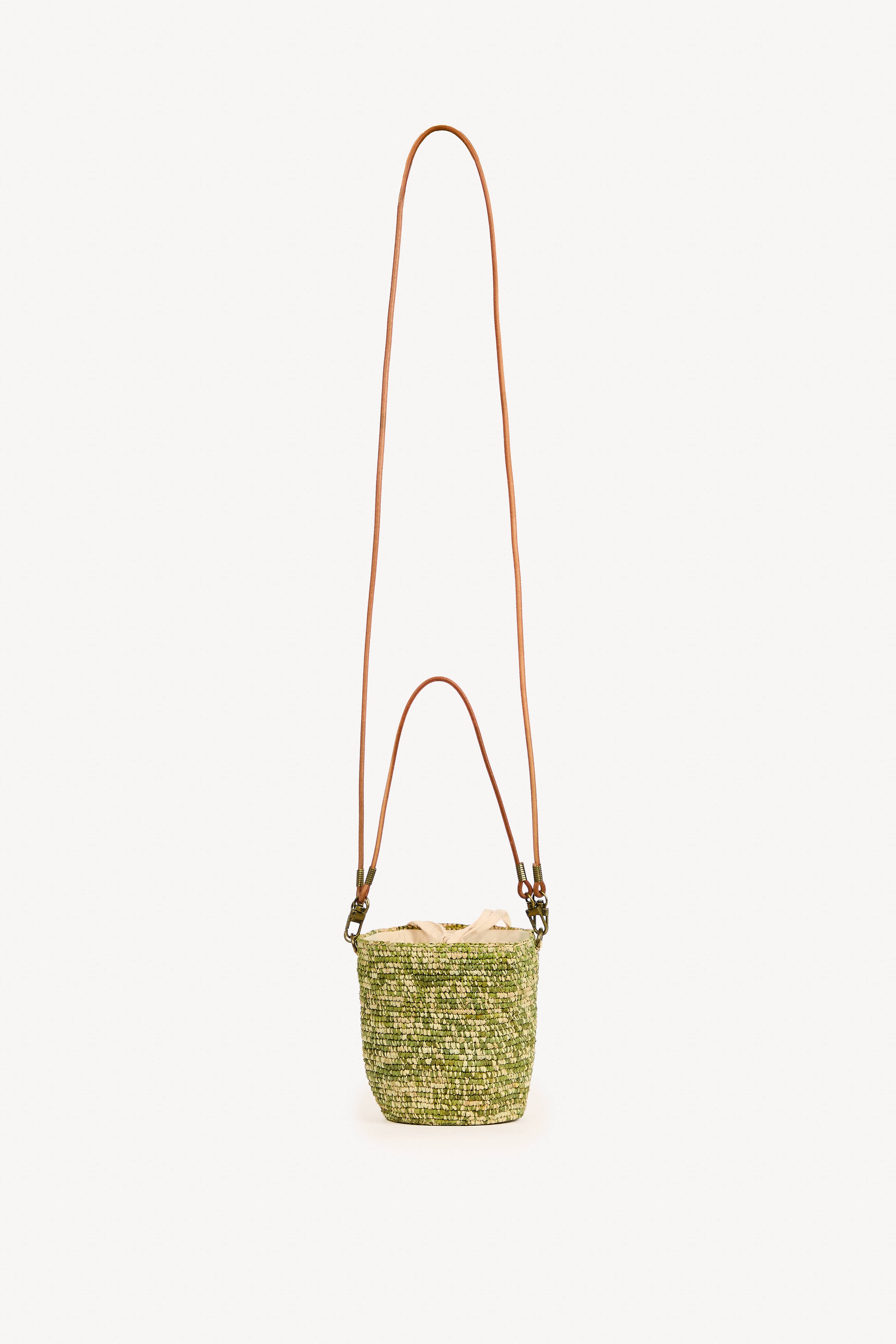 Kely Mini Raffia Bucket Bag