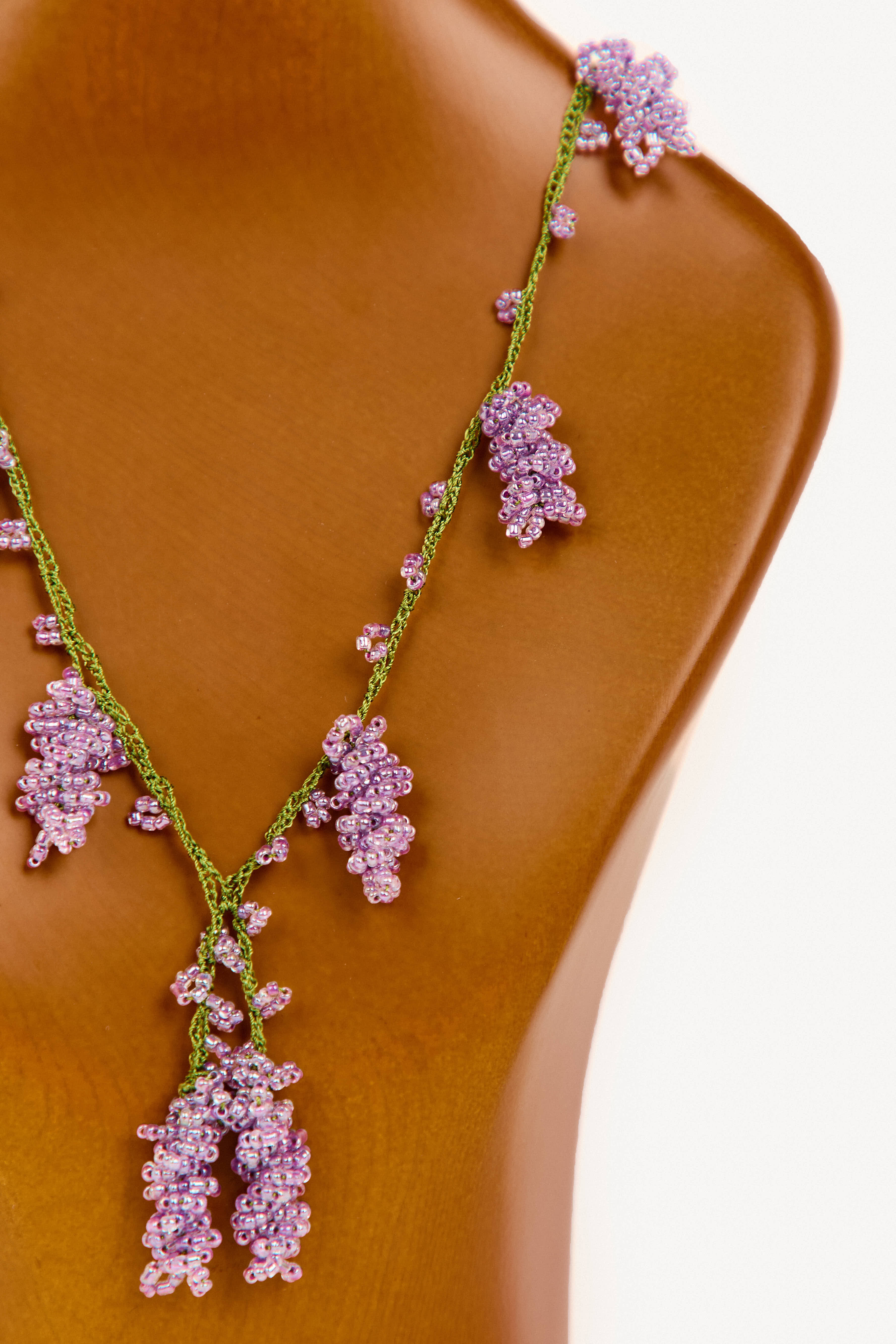 Collar turco de cuentas de ganchillo