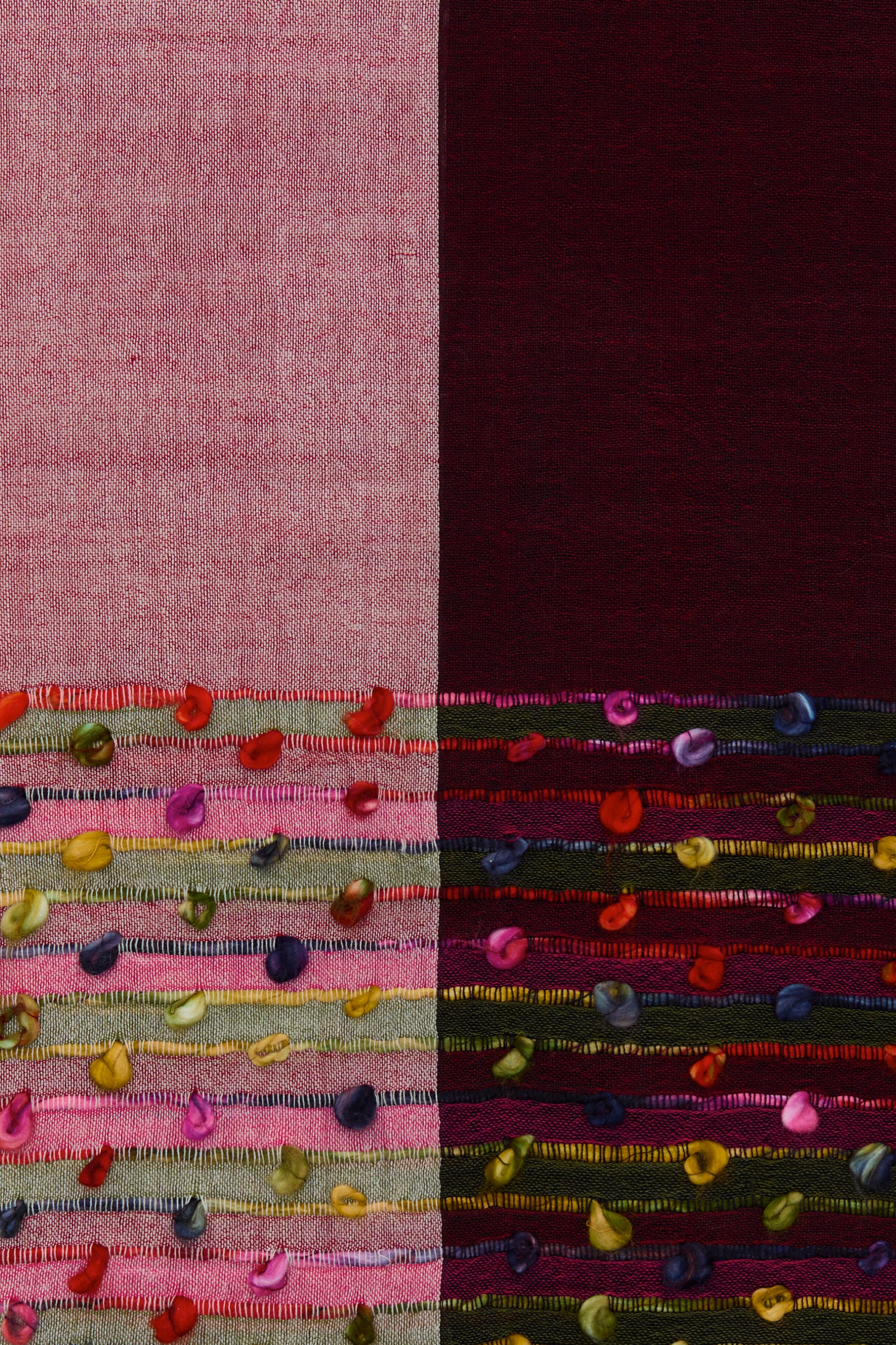 Pink handcrafted scarf