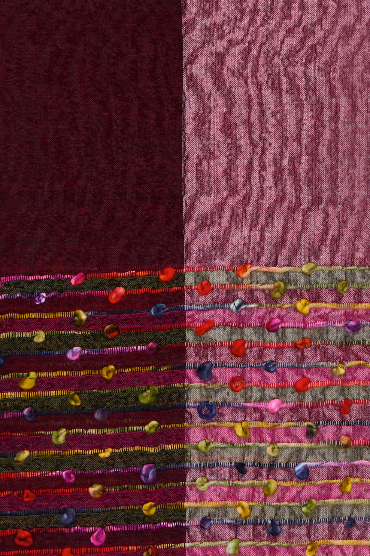 Pink handcrafted scarf