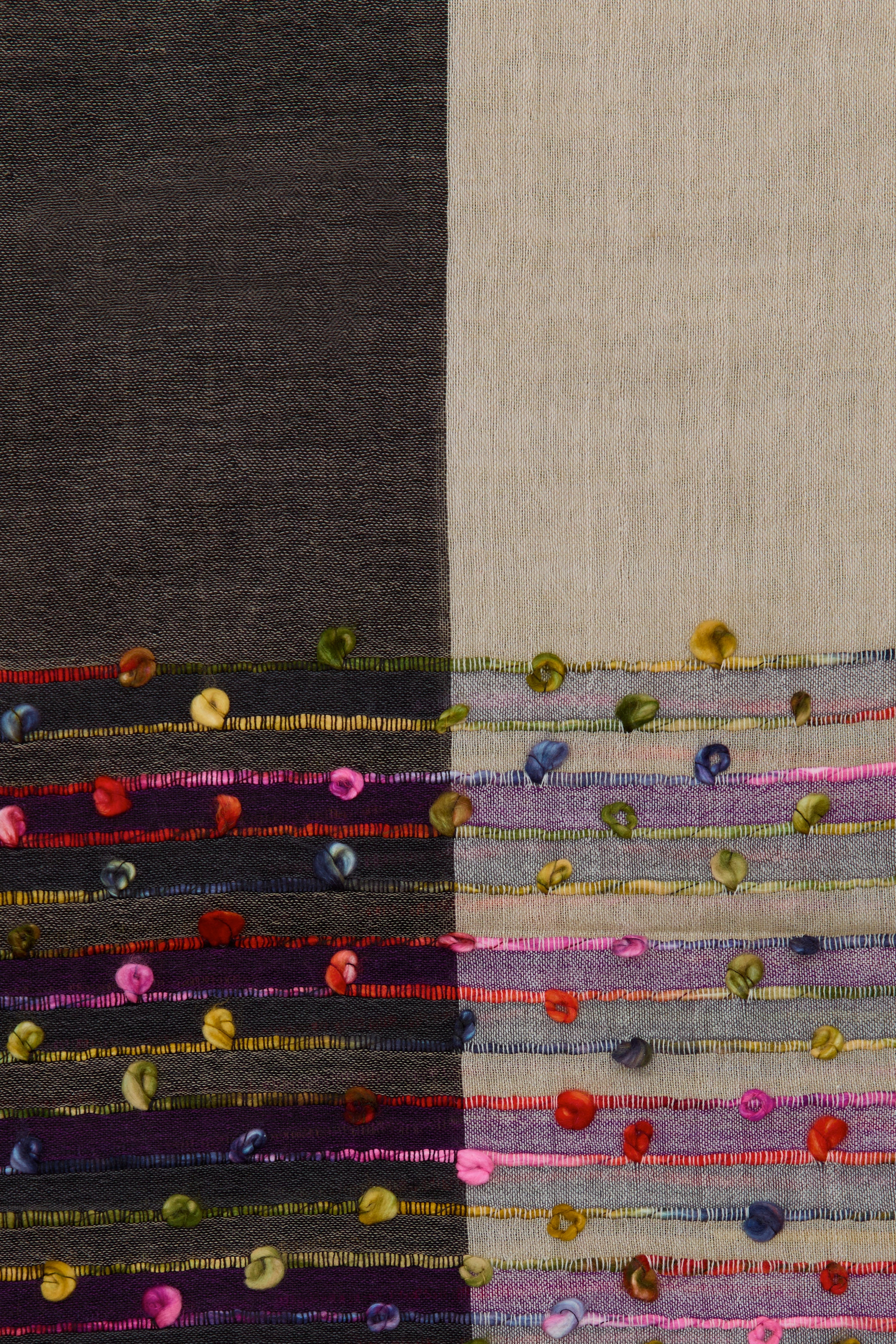 Colorful handcrafted scarf.