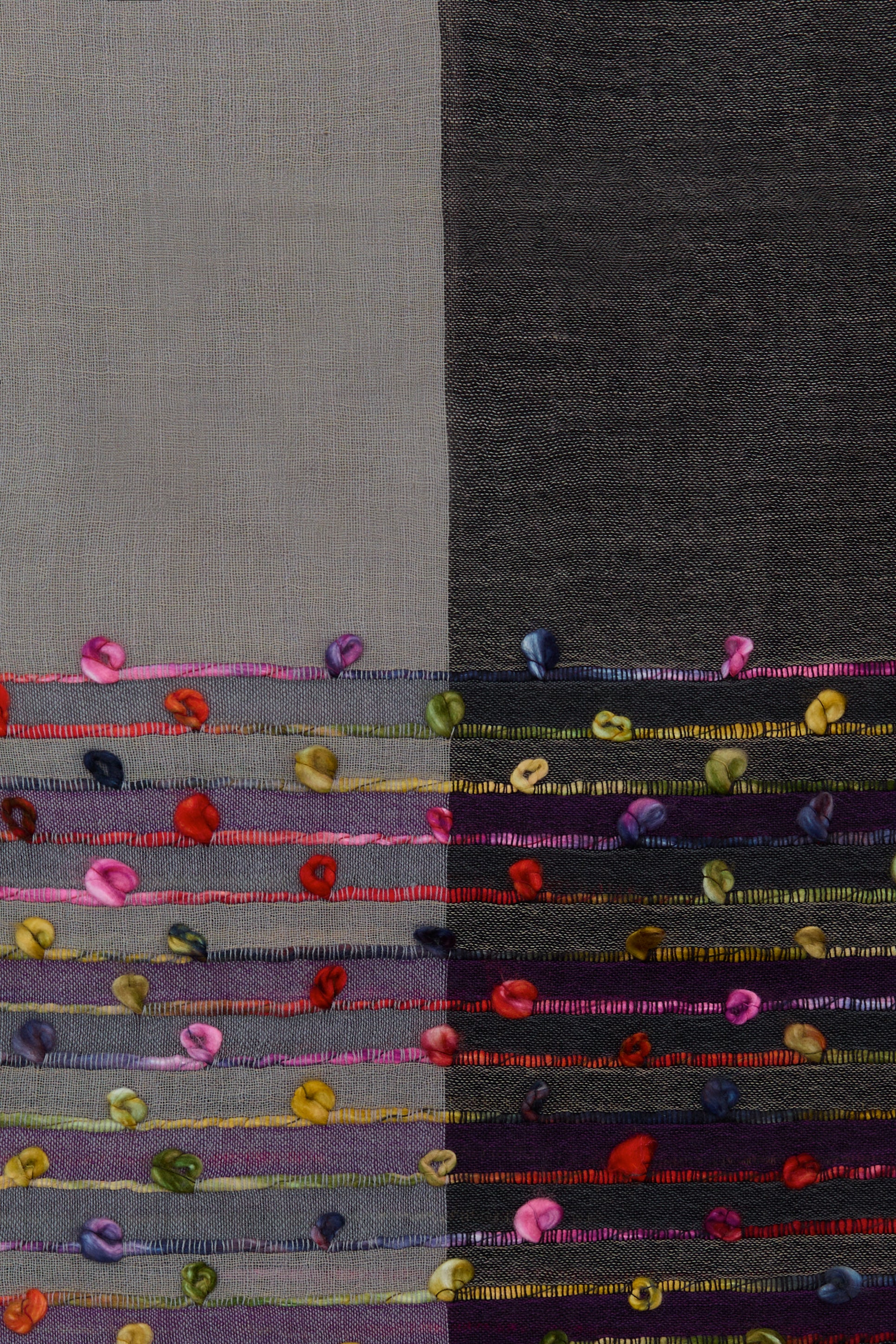 Grey handcrafted scarf